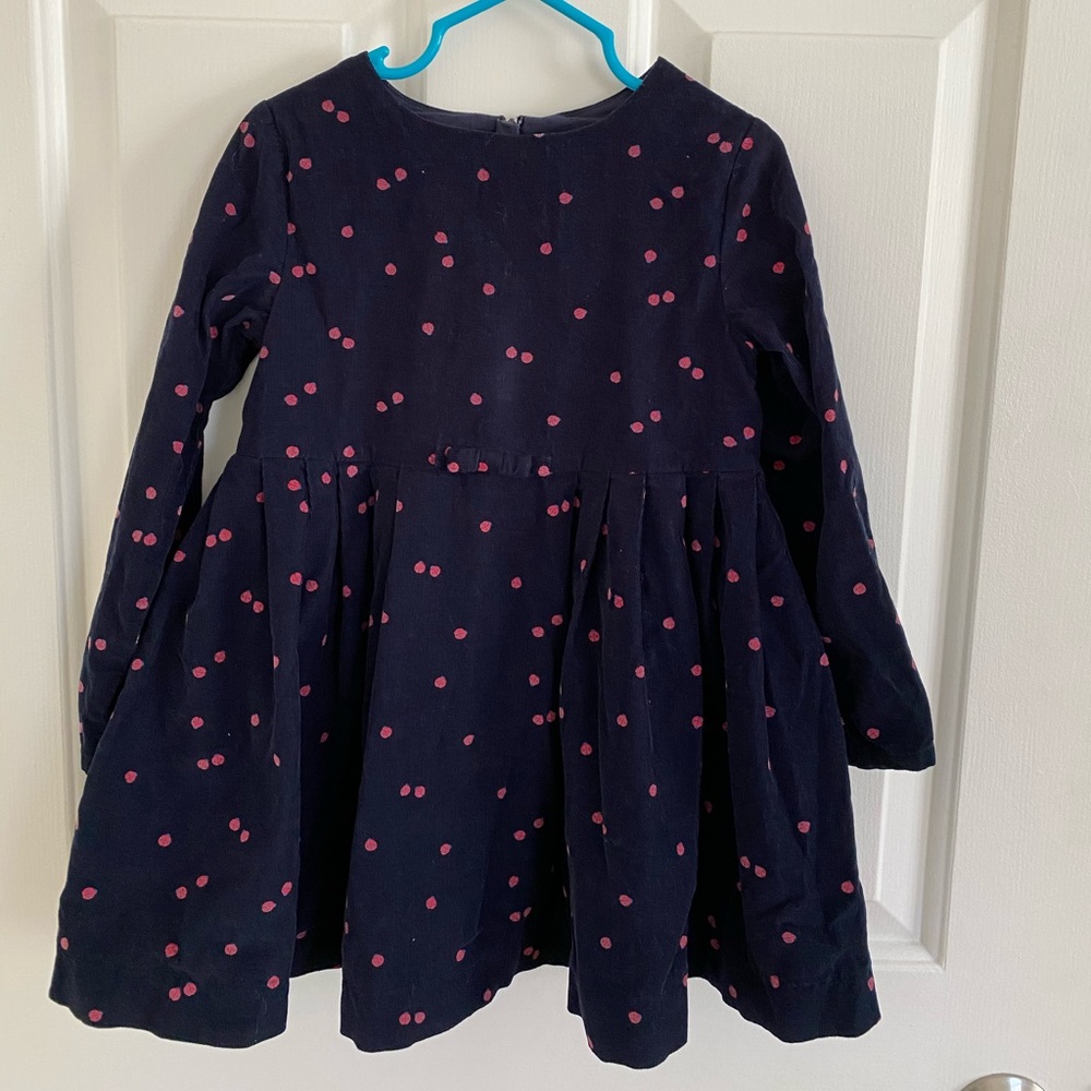 Jacadi dress,dark blue with lady bugs